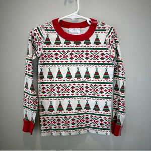 Hanna Anderson Girls 5 Long Sleeve Christmas Flannel Top Pajama Holiday